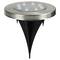 5" Round Solar Powered Stainless Steel LED Pathway Markers, 8ct.